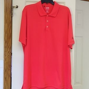 Men's Adidas puremotion golf shirt, reddish orange, like new